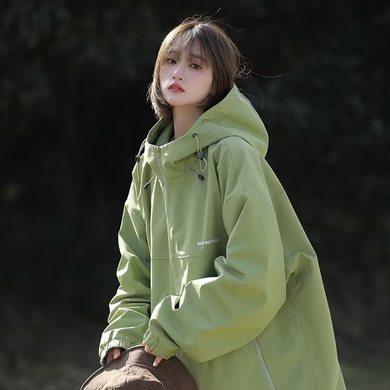 Mountain style jackets for women, spring and autumn trendy American style hooded sun protection windbreakers for men and women, outdoor work jackets