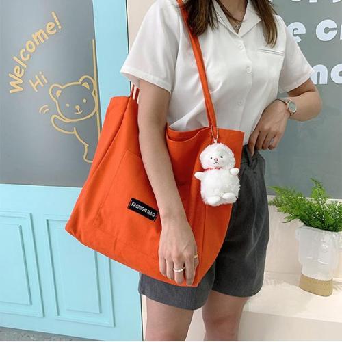 New trendy one-shoulder large-capacity Korean style versatile canvas bag student Japanese large-capacity handbag