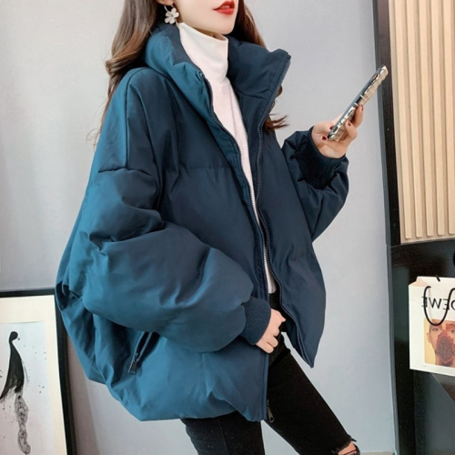 Plus size women's clothing 2024 new thickened cotton coat women's autumn and winter Korean version loose slimming versatile bread coat