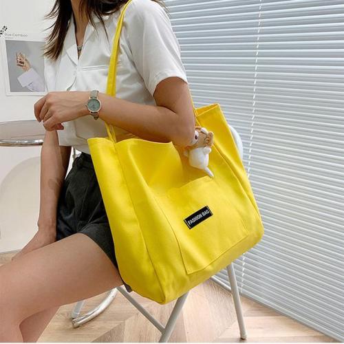 New trendy one-shoulder large-capacity Korean style versatile canvas bag student Japanese large-capacity handbag