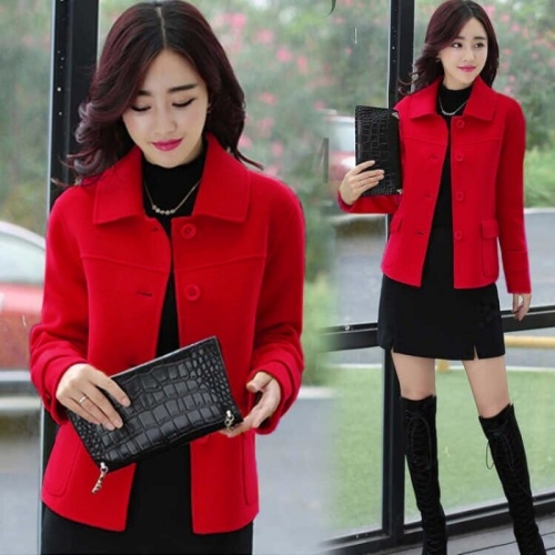 Short woolen coat for women 2024 new autumn Korean style fashion versatile casual small slim woolen top trendy