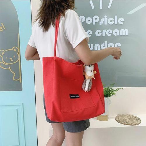 New trendy one-shoulder large-capacity Korean style versatile canvas bag student Japanese large-capacity handbag