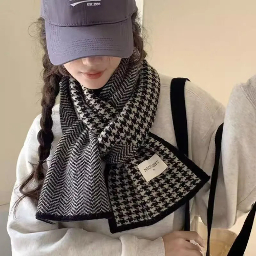 Quality Inspector Winter Thrush Scarf, Versatile New Arrival Korean Style Double-Sided Love Couple Knitted Thick Warm Neck Scarf