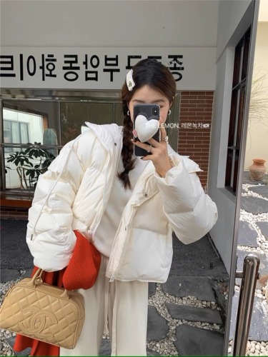 2024 New Down Jacket Women's Short Korean Style Small Thickened Bread Jacket Winter Jacket Cotton Jacket