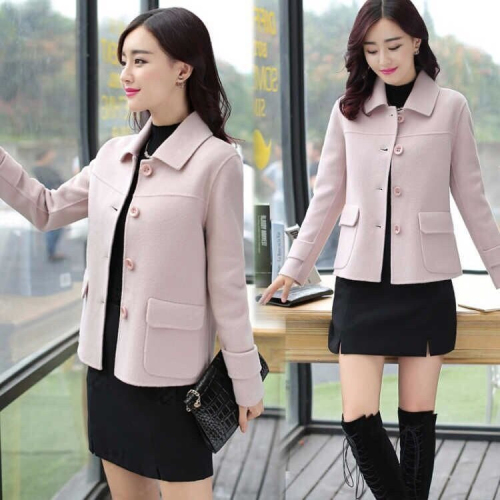 Short woolen coat for women 2024 new autumn Korean style fashion versatile casual small slim woolen top trendy