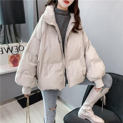 Plus size women's clothing 2024 new thickened cotton coat women's autumn and winter Korean version loose slimming versatile bread coat