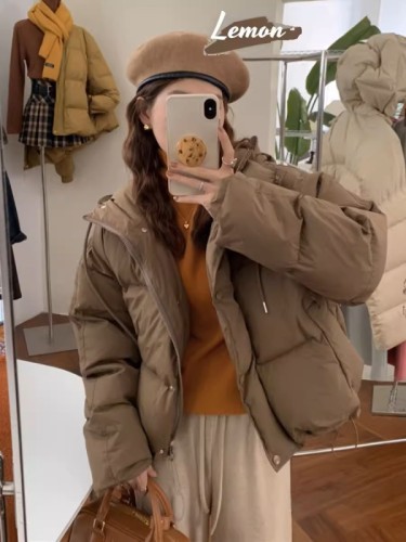 2024 New Down Jacket Women's Short Korean Style Small Thickened Bread Jacket Winter Jacket Cotton Jacket