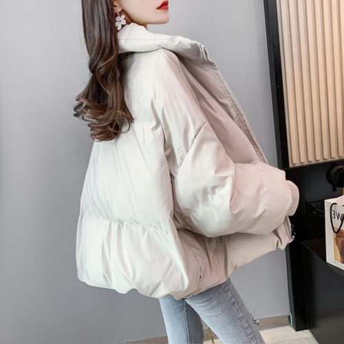 Plus size women's clothing 2024 new thickened cotton coat women's autumn and winter Korean version loose slimming versatile bread coat