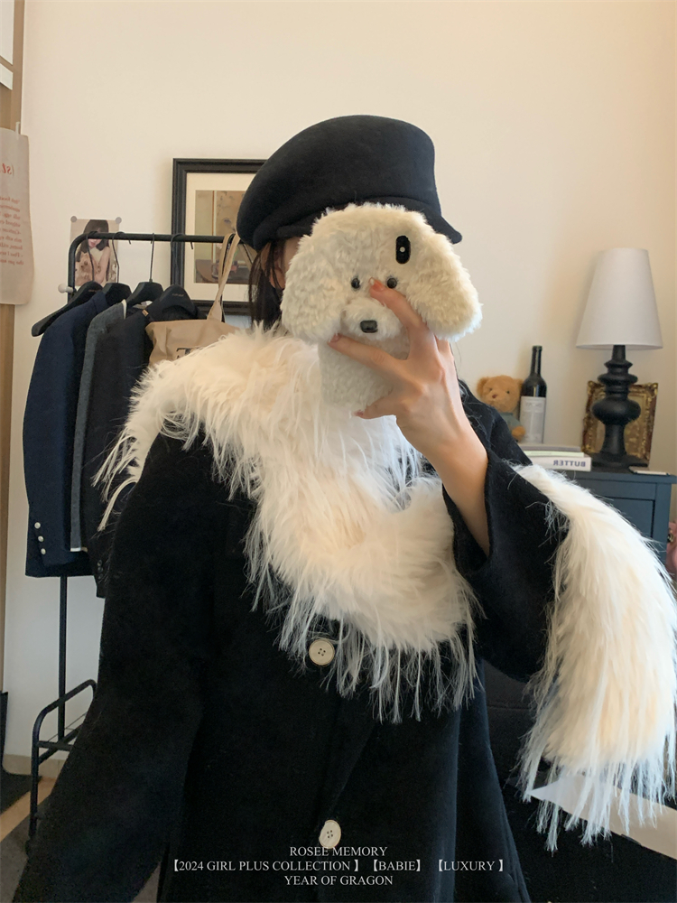 Real shot!  New style scarf for women with high-end European and American temperament solid color thickened warm scarf shawl
