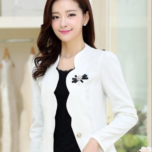 Wavy Spring and Autumn Women's Clothing 2024 Korean Style Slim Fit Blazer Versatile Short Women's Top Fashion Long Sleeve Outerwear