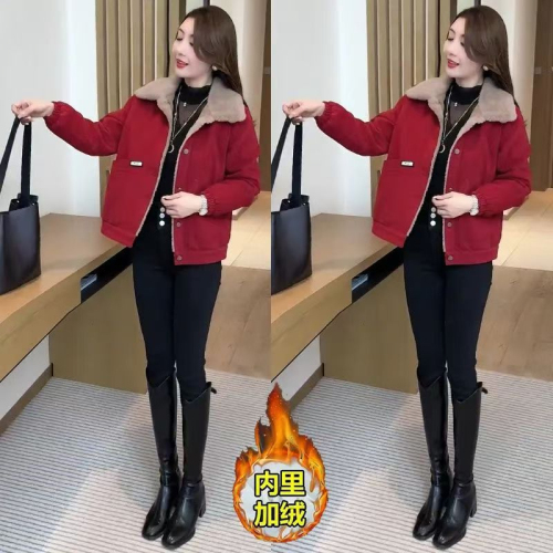 Woolen coat women's mid-length Korean version 2024 new spring and autumn student Hepburn style slim and versatile woolen coat