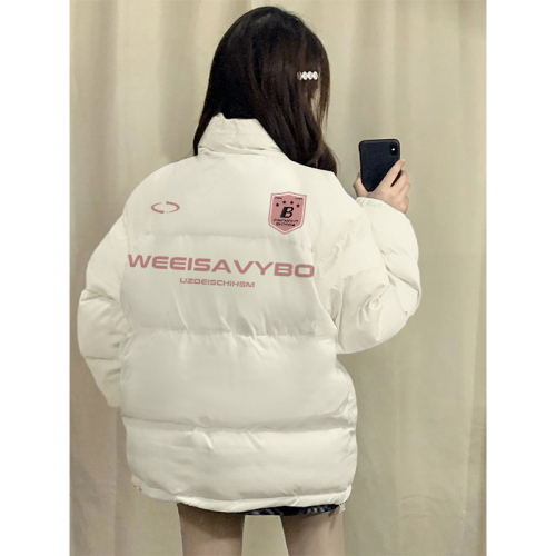 Off-white American down cotton-padded jacket for women winter 2024 new design thickened trendy brand cotton-padded jacket