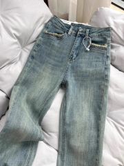 Vintage Americana Hot Girl Wide-Leg Jeans for Women - Spring and Autumn Stretch High-Waisted Slimming Skirt - Versatile Floor-Length Pants