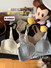 Real shot of German velvet thermal bra underwear, traceless small breasts appear bigger, no steel ring push-up comfortable girl's bra