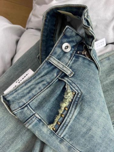 Vintage Americana Hot Girl Wide-Leg Jeans for Women - Spring and Autumn Stretch High-Waisted Slimming Skirt - Versatile Floor-Length Pants