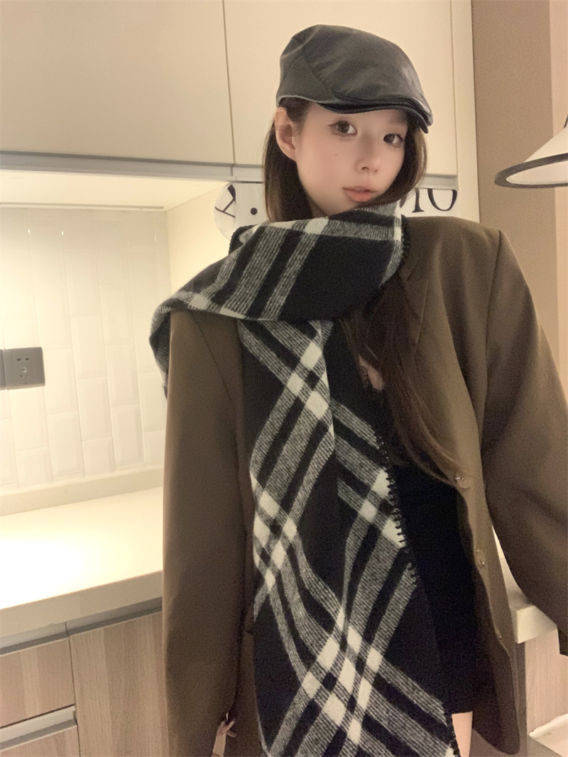 實拍價 全智賢同款女2024新款披肩保暖百搭高級感圍脖秋冬季