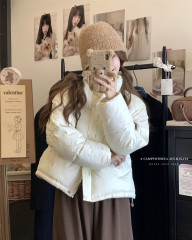 Actual shot ~ 2024 new winter PU leather cotton clothing for small people thickened short warm jacket tops