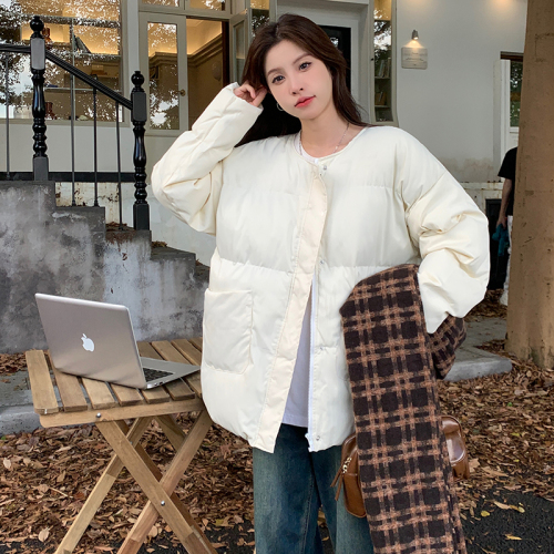 Real shot!  Down jacket, women's winter new Korean style loose large version cotton jacket trendy