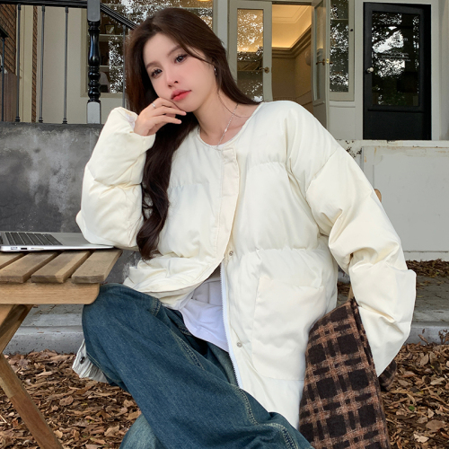 Real shot!  Down jacket, women's winter new Korean style loose large version cotton jacket trendy