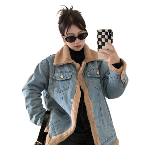 Real shot!  Cotton clothing new winter Hong Kong style Korean style design niche cotton-padded jacket thickened cotton-padded jacket ins