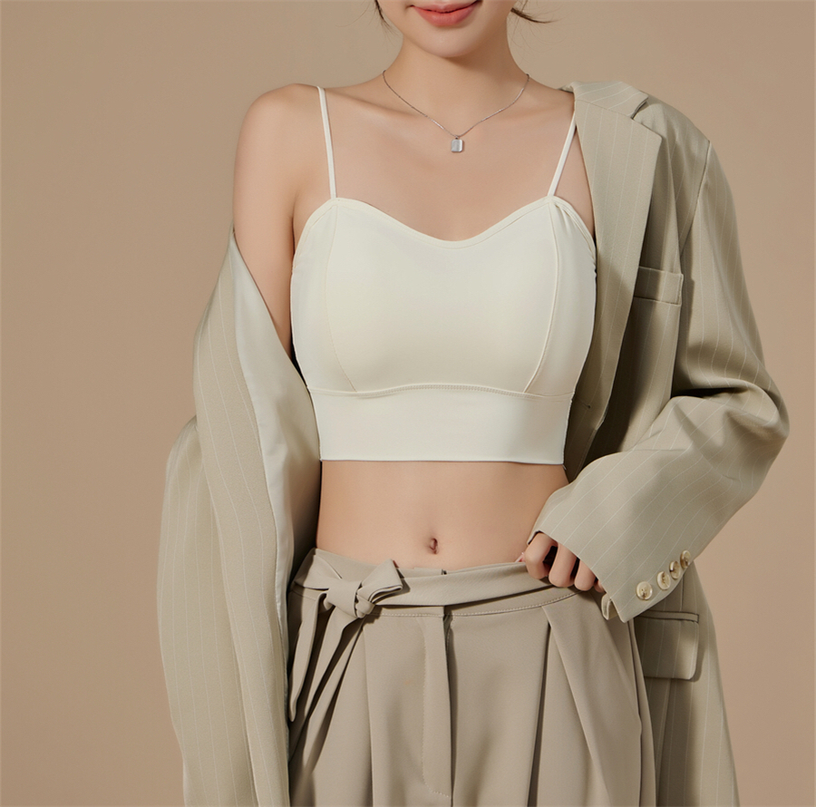 Actual price~Autumn and winter thickened fixed one-cup vest large U backless push-up comfortable underwear for women