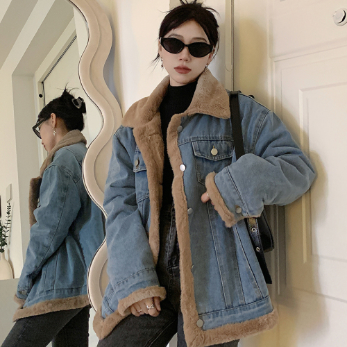 Real shot!  Cotton clothing new winter Hong Kong style Korean style design niche cotton-padded jacket thickened cotton-padded jacket ins