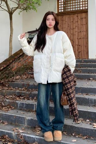 Real shot!  Down jacket, women's winter new Korean style loose large version cotton jacket trendy