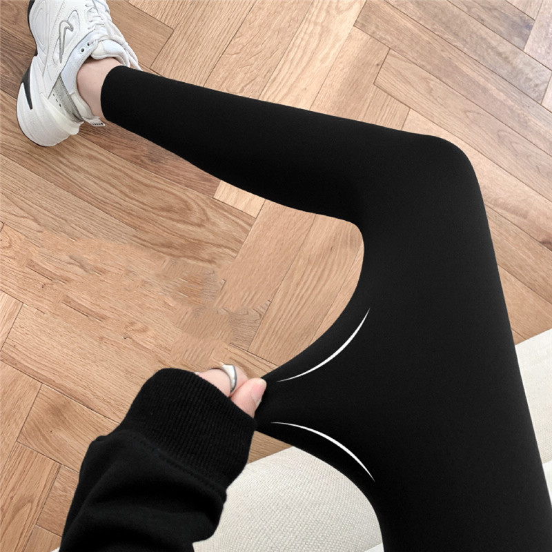 Price~Autumn/Winter Versatile Solid Color Shark Trousers High-Waist Tight Stretch Slimming Barbie Yoga Leggings