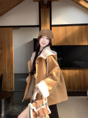 High-end Real Sheepskin Full-Body Hooded Thick Warm Coat
