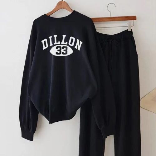 Two-piece set ***Autumn and winter 2024 loose new fashionable casual sweatshirt and sweatpants slimming suit for women