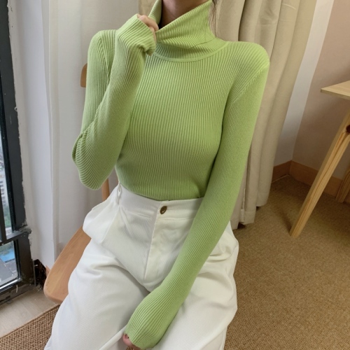 Autumn and winter solid color basic versatile sweater classic turtleneck long-sleeved bottoming shirt 11 colors