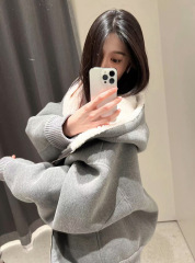 Women's Double-Sided Hooded Winter Warm Fleece Puffer Coat