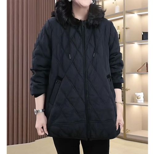 Official picture original quality fashionable winter new large size cotton coat diamond pattern warm cotton coat jacket slimming cotton coat