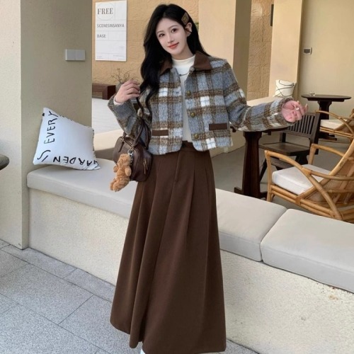 Autumn and early winter wear with Xiaoxiangfeng rich daughter's woolen coat