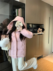 Actual shot ~ 2024 new winter cotton hooded versatile loose warm thickened bread cotton-padded jacket