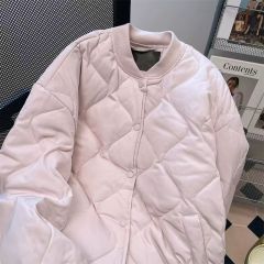 Diamond winter coat new thickened small diamond loose warm short cotton-padded jacket