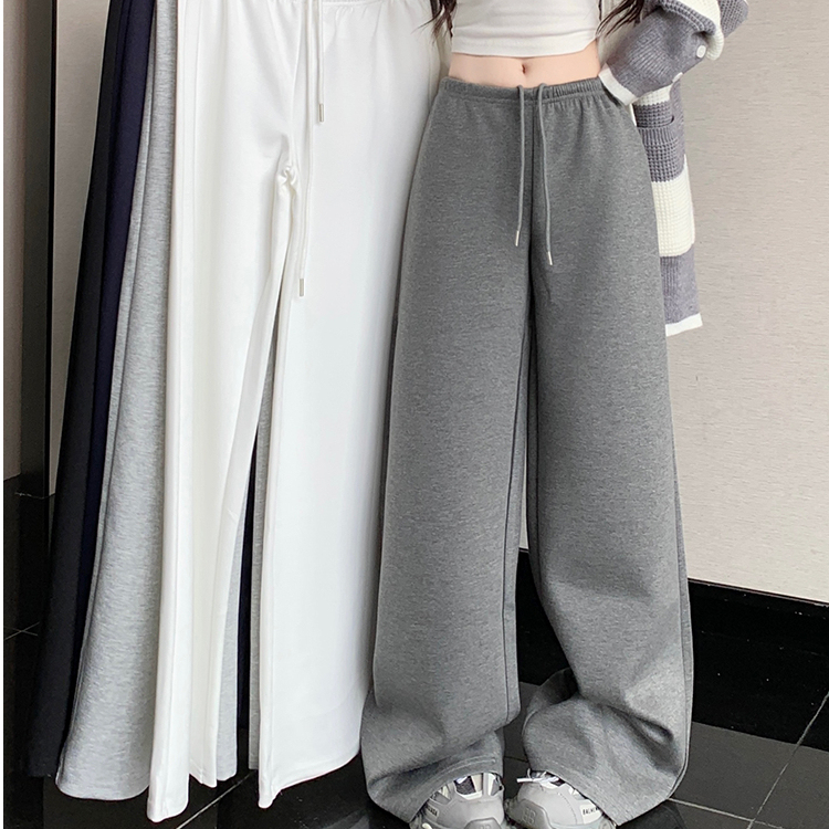 Rayon Air Layer ~ Lazy style casual pants, drapey straight pants for women, autumn loose slimming wide leg pants, long pants