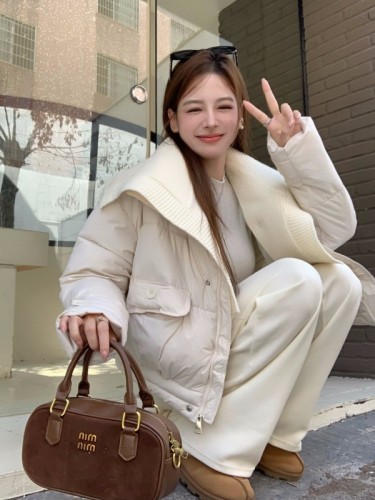 New thickened warm turtleneck bread coat winter retro loose design cotton coat