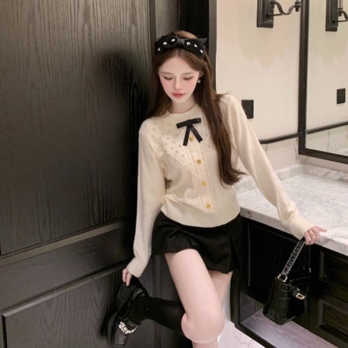 Xiaoxiangfeng Butterfly Sweater Women's Autumn Chic Temperament High-end Slim Fit Bottoming Knitted Sweater Top