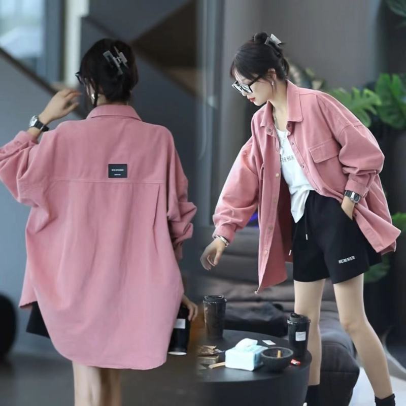 Casual loose lazy style shirt women's spring and autumn versatile top cardigan Korean style fashionable shirt jacket