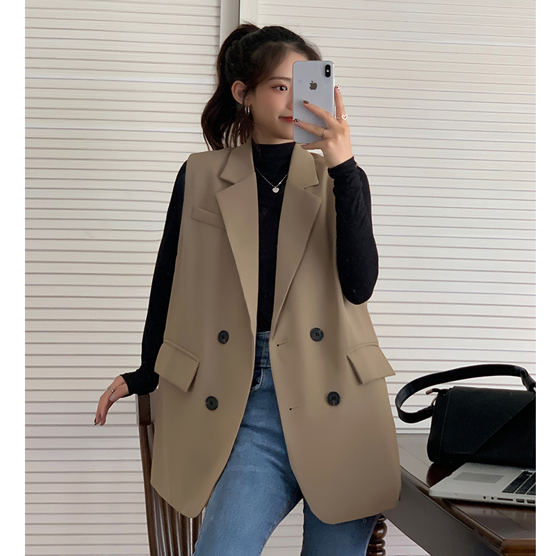Large size 2024 new style vest for women to wear versatile Korean style suit for women vest jacket for women