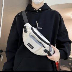 Japanese Harajuku dark style sports chest bag for men Korean retro all-match skateboard girl crossbody bag small bag