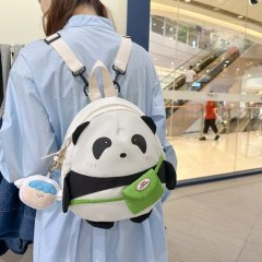 2024 New Children's Backpack Kindergarten Kids Class Backpack Parent-Child Bag Cute Panda Children's Backpack