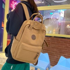 Canvas backpack women's new Korean version high school college student handbag women's Korean version retro school backpack