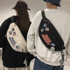 Chest bag for men, trendy sports style, student shoulder bag, casual large-capacity waist bag, fashionable small bag, women's crossbody bag