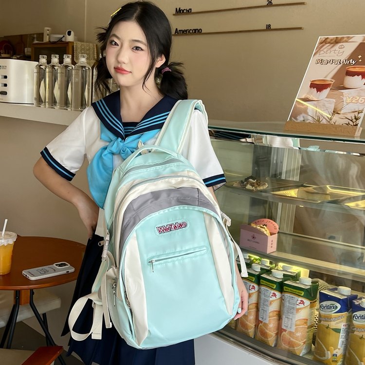 Japanese Harajuku ins style large-capacity schoolbag for women, good-looking high school girls backpack, student backpack, men's trendy