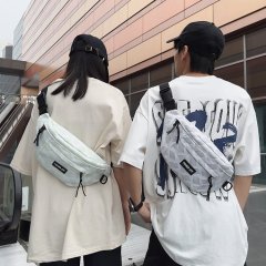 Crossbody bag college boys casual bag women 2023 new workwear sports chest bag ins Japanese waist bag