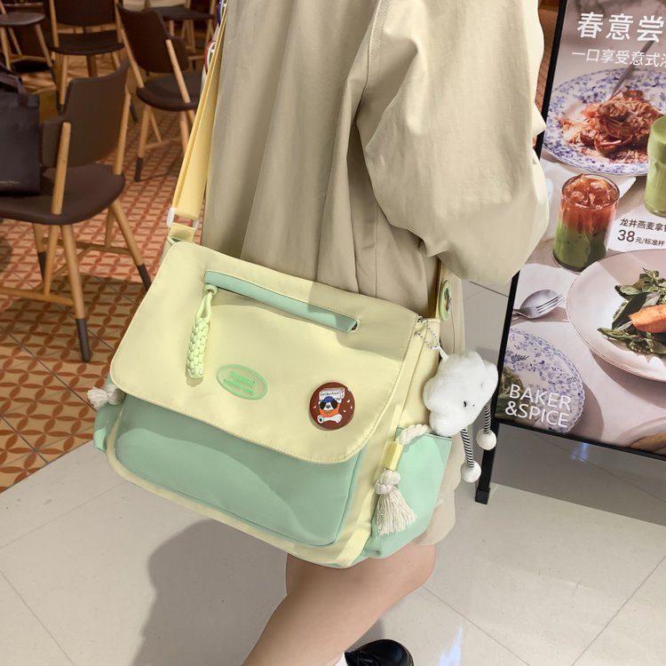Japanese ins style retro crossbody bag for women, casual shoulder bag for class, backpack, student large capacity messenger bag