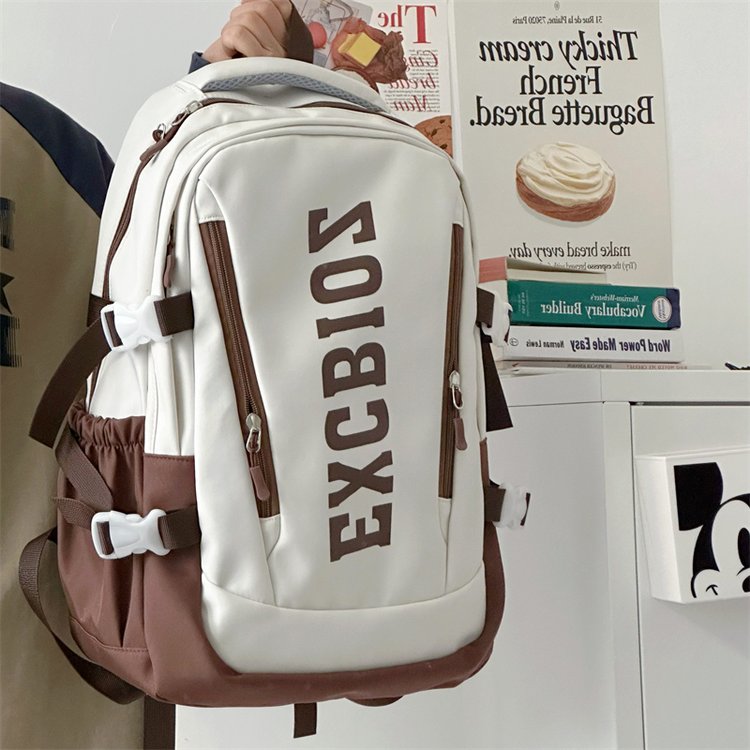 Large-capacity student schoolbag backpack, small fresh and trendy Korean version Japanese high school student backpack for junior high school students