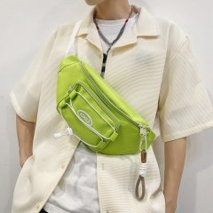 Japanese ins style niche sports waist bag, casual chest bag, versatile workwear for women, street photography, cycling crossbody bag, trendy men's bag